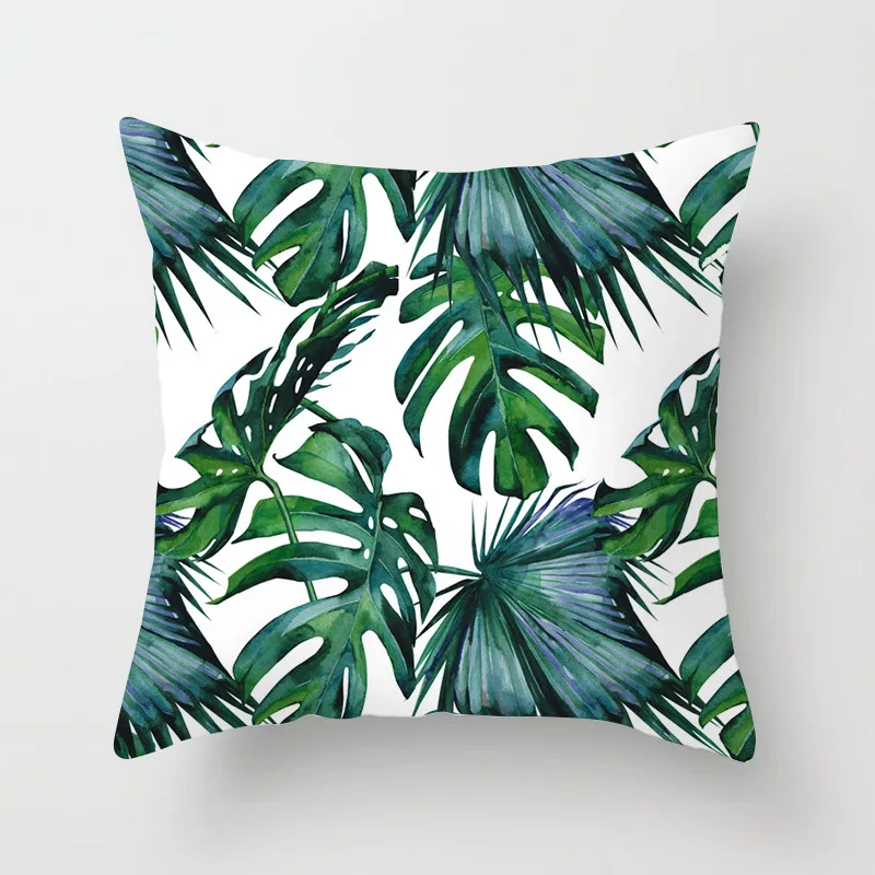 green leaf pillow