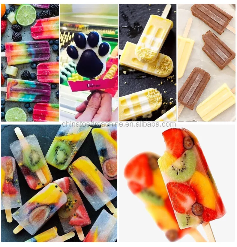 Best Sale New 4 Mold Automatic Commercial Stainless Gelato Ice-Cream Lollipop Making Ice Cream Lolly Popsicle Machine factory