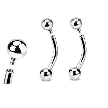 316l Steel Internal Thread Curved Barbell Piercing Industrial Barbell Piercing Gems Curved Fine Jewelry Piercing Jewelry