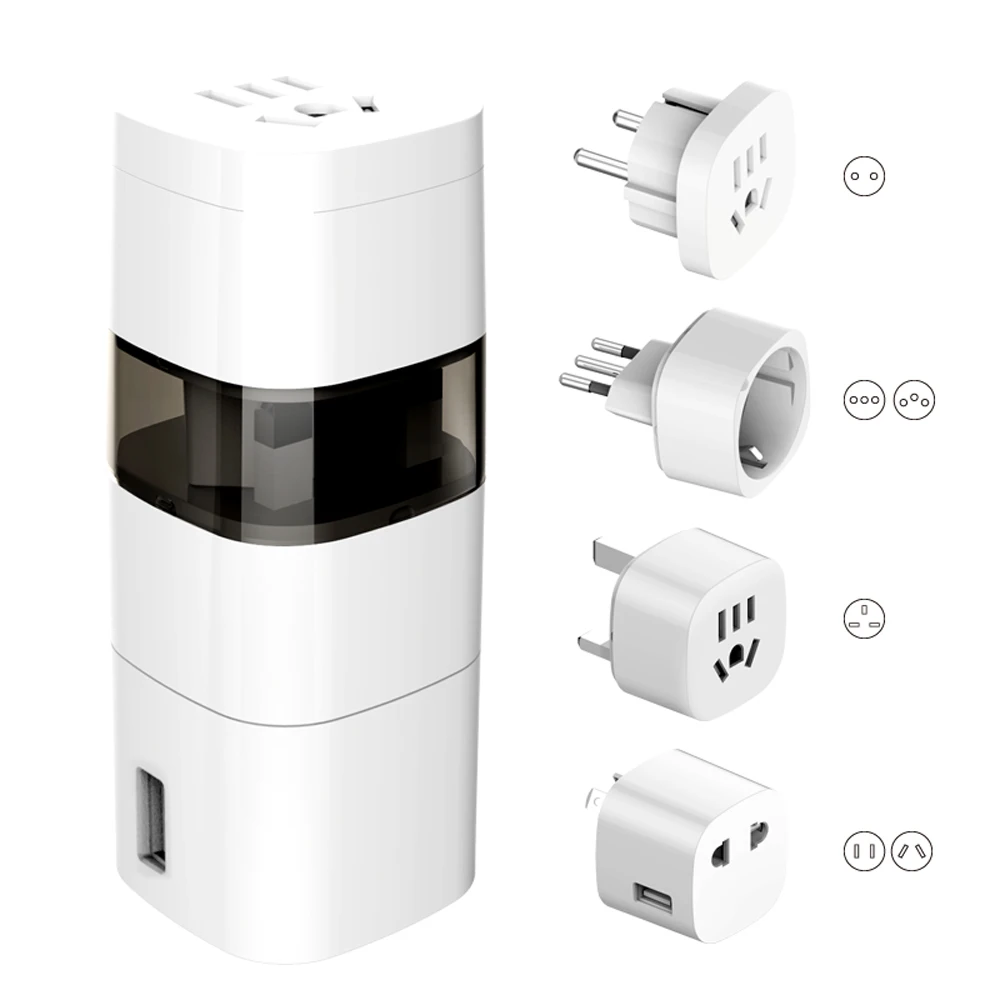 Universal Travel Adapter wonplug Worldwide All in One Universal Power Converters Wall AC Power Plug Adapter Multi Outlet with 1 USB Charging Ports for USA EU UK AUS Cell phone laptop Guangzhou wonplug electrical co ltd WP-996A
