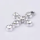 Simple Silver Pendant Silver Pendant Simple Design Silver Rhinestone Pendant Alloy Necklace Cross Pendant