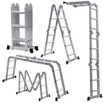 Aluminum Multi Purpose Folding Step Ladder For Home Fixing