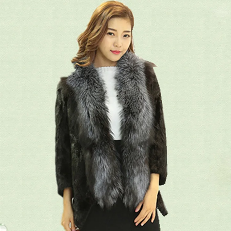 Short Sleeve Jacket Women Winter Mink 
