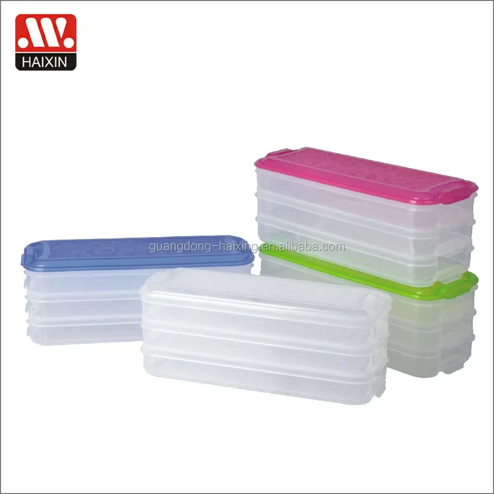 Plastic BPA free food packing storage containers three-tiered bento lunch box for picnic