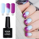 Change Soak Off Nail Gel Polish Free Sample Private Label Soak Off Temperature Colors Mood Change UV Gel Nail Polish