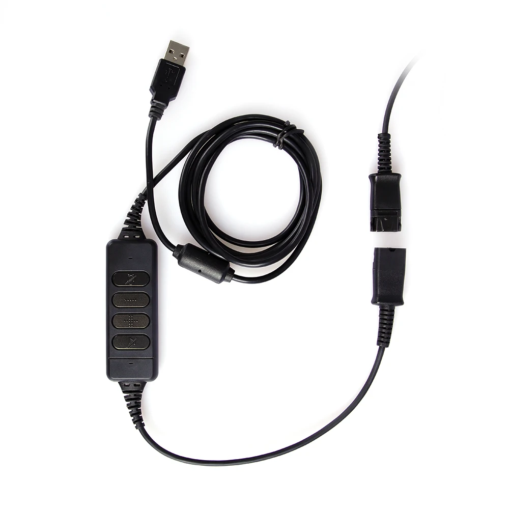 honning Besættelse Squeak Headset Qd(quick Disconnect) Connectors To Usb Adapter Cable W/volume And  Mute Compatible With Plantronics Or Jabra - Buy Usb Adapter,Usb Qd,Usb Qd  Cable Product on Alibaba.com