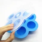 Egg Mold Tray Benhaida Reusable Silicone Egg Bite Mold 7 Cavity Food Freezer Tray With Lid