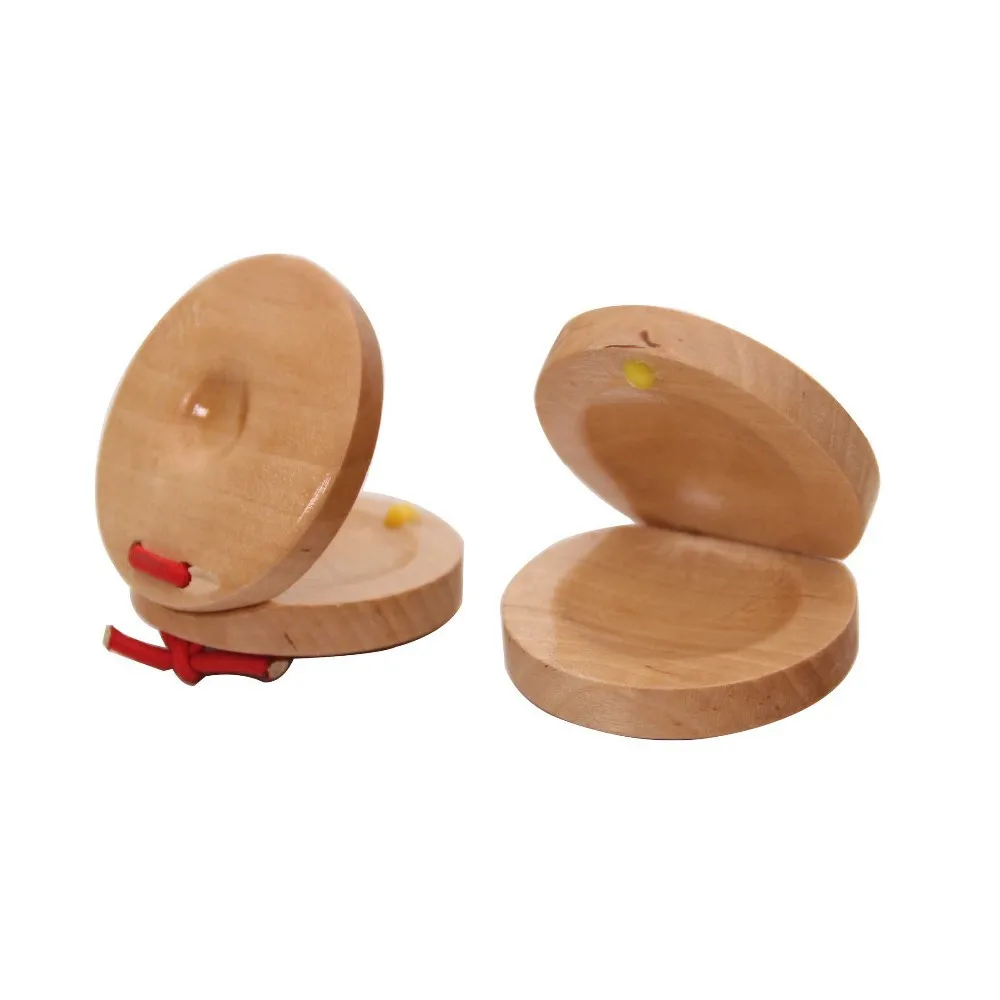 Details about   Children Spanish Wooden Castanets Round Dance Board Orff Percussion Toy DMF 