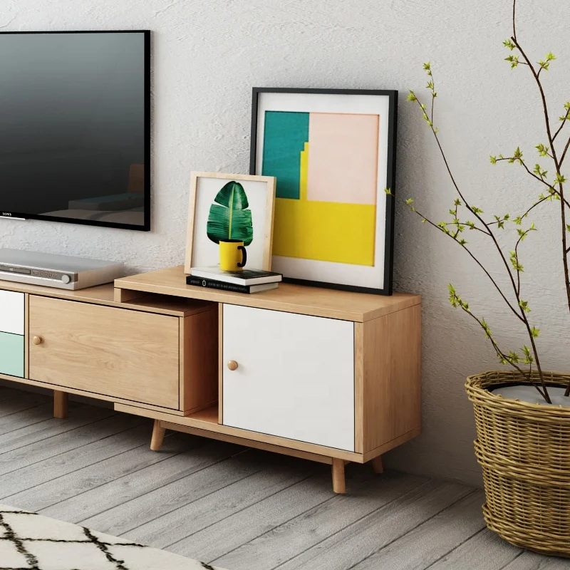 Home Living Room Furniture Modern Rectangular Storage Wooden Designs Stand Tv Unit Cabinet