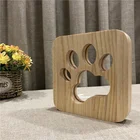 Table Lamp Table Lamp With Wooden FS-T1806W The Dog Footprints Wooden Base Nice Gift Table Lamp With Wood