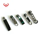 Custom Zipper Zipper Pull For Bag Custom Engraved Logo 2 Side Metal Zipper Slider Pulls For Bag And Garments Wholesale