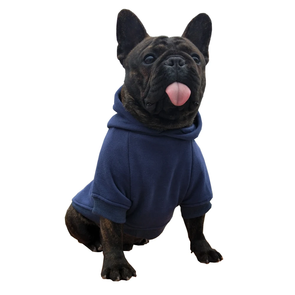 navy blue dog hoodie