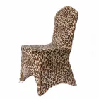 Spandex Party Leopard Printed Spandex Chair Cover Chaircloth For Party
