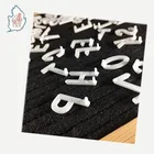 Plastic Woodwood 10x10 Inches Advertising Wooden Black Felt Letter Board With Plastic Letters