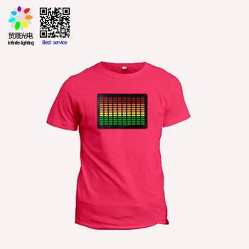 2021 Music Sound Activated LED T-Shirt Light Up Christmas Custom EL T Shirt