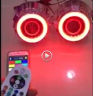 Remote Control Multi Color Red Green Yellow Blue RGB LED Remote Control Angel Eye Lighting