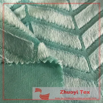 Emboss Brushed Velour Fabric for Upholstery Fashion Tricot Super Soft Fabric Plush Fabric 100% Polyester Plaid Knitted Zhejiang