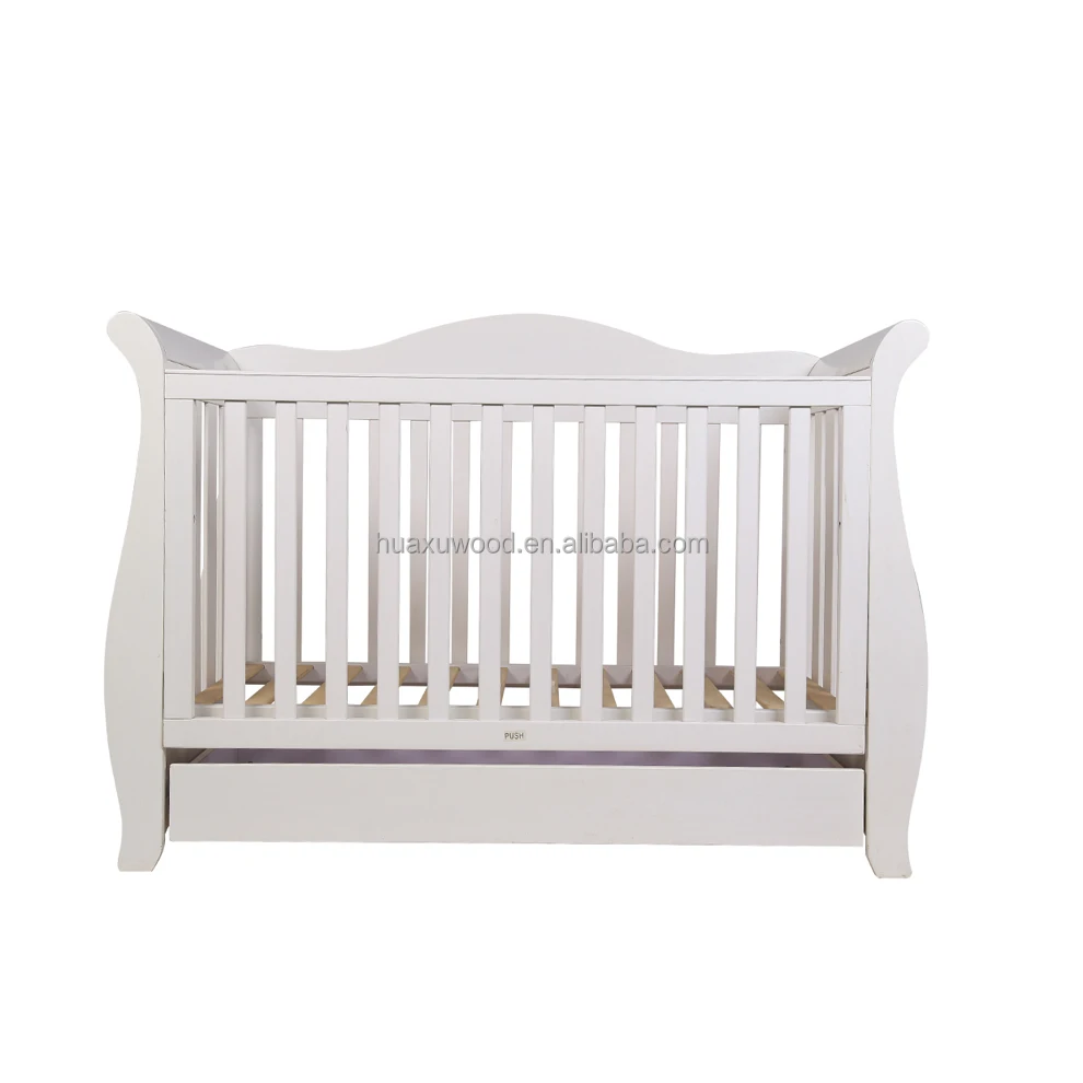 white sleigh cot