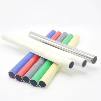 Outer diameter 28mm colourful PE coated kaizen steel lean pipes for flexible assembly worktable