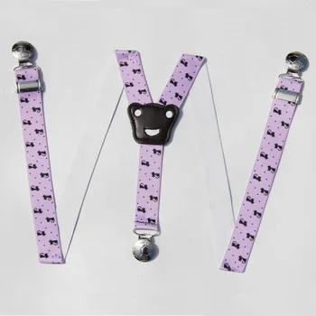 Factory Price Hotsale Cute Cat Motif Elastic Adjustable Y-Back Suspender For Kids