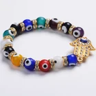 Bracelet 2016 Fashion Fatima Hand Multicolor Evil Eye Bracelet Turkish Evil Eye Matimoo Bracelet