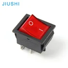 Switch Green KCD4-201N Rocker Switch Illuminated 4 Copper Pins Green Red KCD2 KCD7 Power Switch