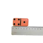 Orange Orange Dominoes Sets Plastic Modern Customized Leather Set Plastic Orange Domino Black Dot