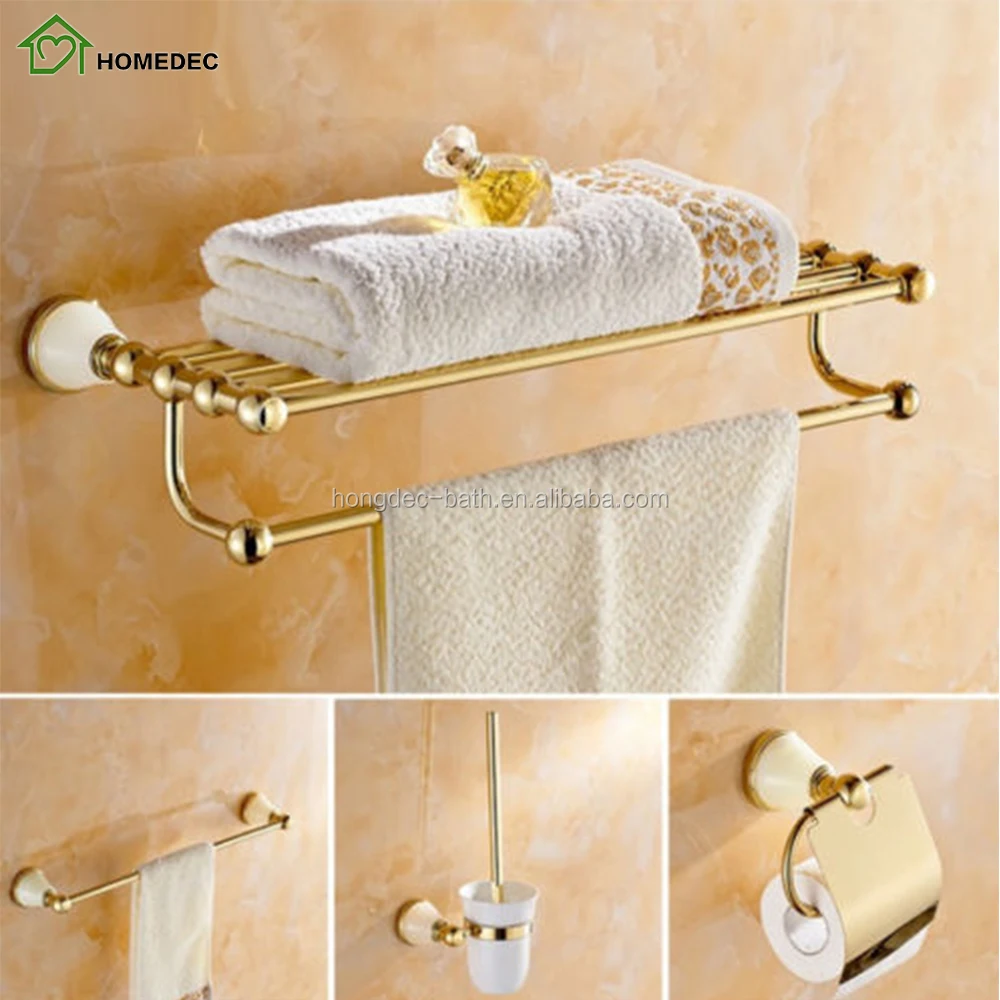 Golden Brass Bathroom Accessories Set -Alibaba.com