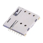 Mobile Phone Sim Sim Connector 6pin 1pin With Switch H1.37 Mobile Phone Card Socket Connector Nano Sim Push-Push Type