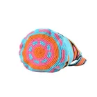 Crochet Shoulder Bag Custom Fashion Popular Colorful Small Handmade Wayuu Mochila Bag Women Crochet 1 Shoulder Bag