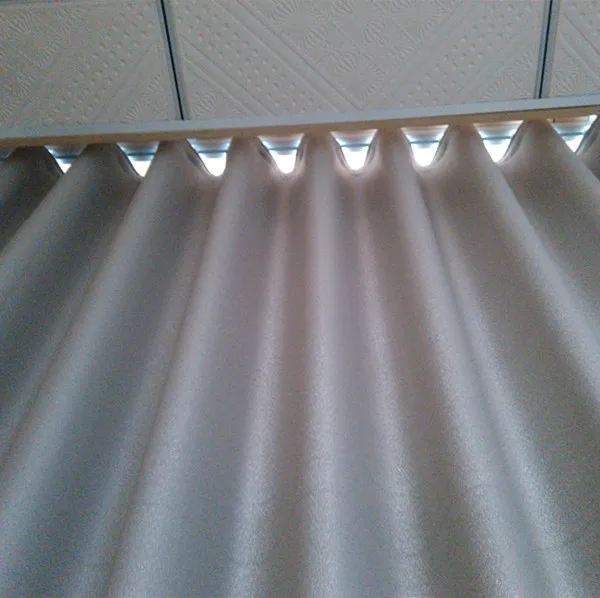 KECO s-wave curtain tape for ripple fold curtains with studs used in motorized curtain tracks and drapery rails