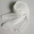 White Scarfs White 8mm Habotai White Silk Scarves Plain White Silk Scarfs For Painting