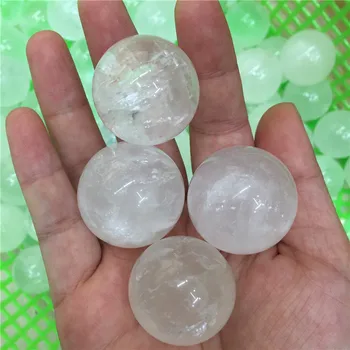 Lucky Natural White Clear Calcite Quartz Crystal Stone Ball Rainbow Crystal Sphere Ball