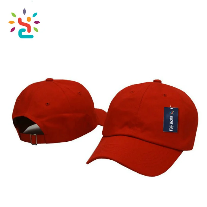 plain red dad hat