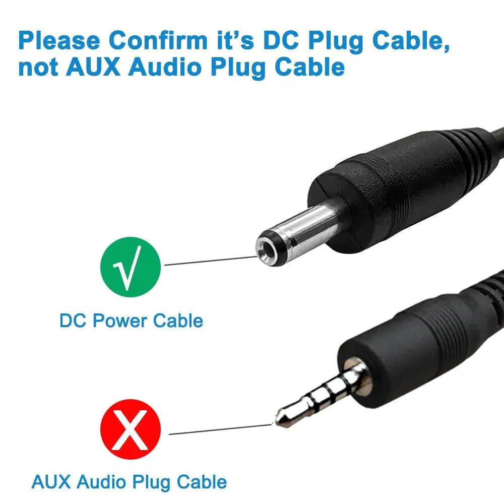 5V DC Power cord USB to DC 3.5mm x 1.35mm Barrel Jack Adapter Connector Charging Cable Plug