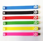Promotional Corporate Gift Bracelet Usb Promotional Corporate Gift Event Giveaways Silicon Flower Wristband 1Gb 4Gb 16Gb Usb Flash Drive Logo Bracelet Usb Pendrive