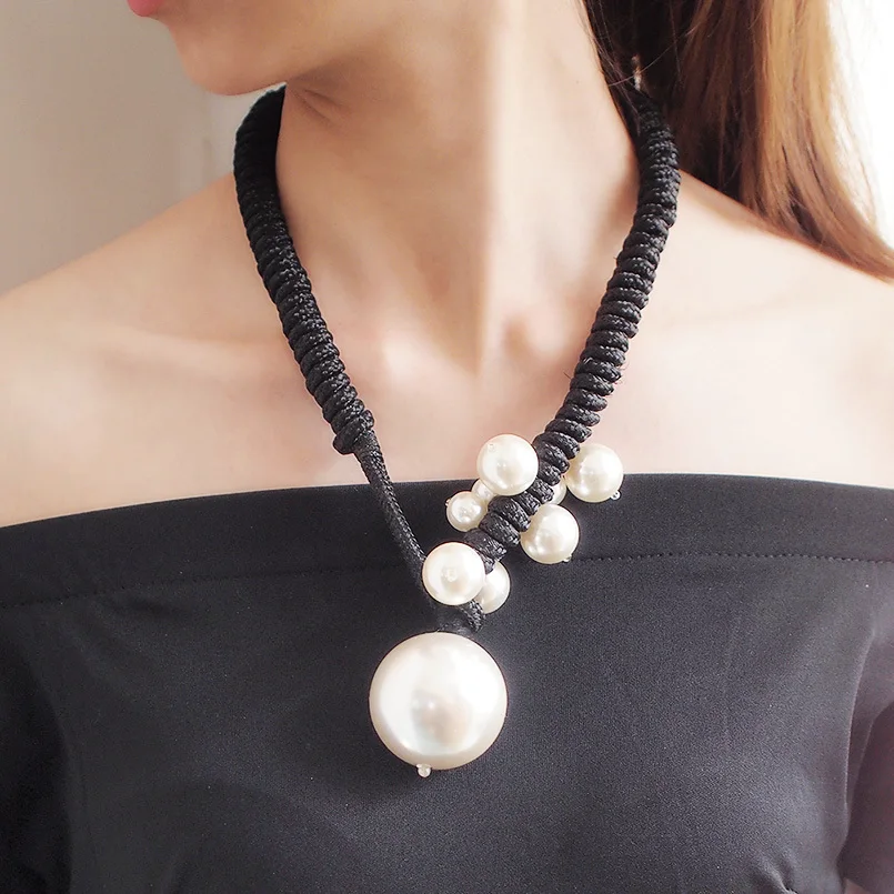 Imitation Pearl Pendant Necklaces 