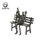 Family Metal Sculpture Cast Iron Family For Home Decoration