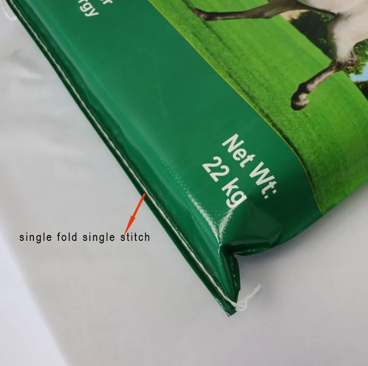 Custom 20kg 25kg 50kg Bopp Laminated Plastic Empty pp Woven Horse Feed Bag Deer Cattle Animal Food Feed Packaging Bag for Sale