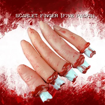 Cosplay Props Terror Severed Bloody Fake Finger Halloween