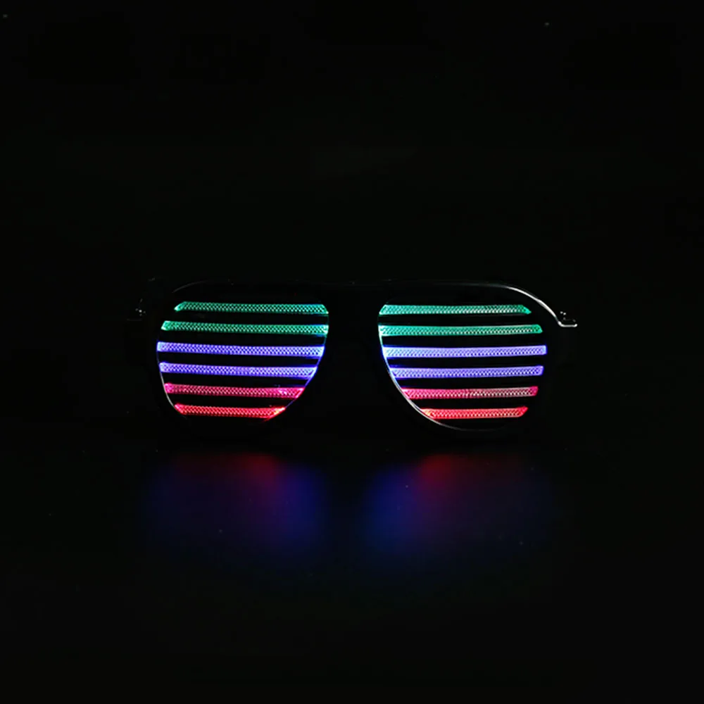 Shades Blinking Rave Glow Light Up Flashing Glasses LED Sunglasses 