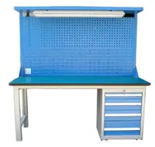 Industrial Furniture  LED Light  Workbeach with Drawer Cabinet