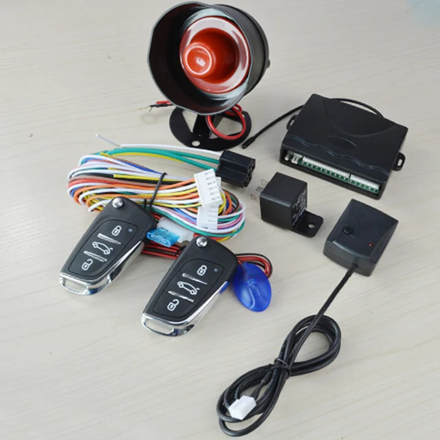 Car Vehicle Protection Alarm 2 Remote Controller Lock Wiring Harness Set 