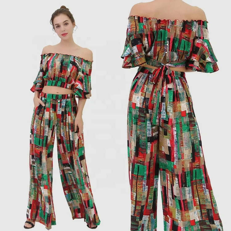 Compra Primavera Y Otoño, 2 Piezas, Conjunto, Mujer, Pantalones De Pierna  Ancha, Conjunto De Traje, Pantalones De Ocio, Palazzo, Conjunto, Conjunto  De Mujer, Traje De Mujer. Barato | Entrega Rápida Y Calidad 