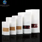 Biscuit Bag Cookie Paper Bag White Tin Tie Bakery Biscuit Cookies Packaging Kraft Paper Bag With Window