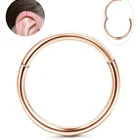 Titanium Ring Gold Hoop Ring Piercing 20g ASTM F136 Titanium Clicker Hoops Ring Body Piercing Jewelry PVD Rose Gold