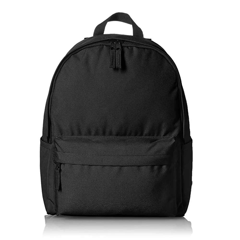 solid black backpack