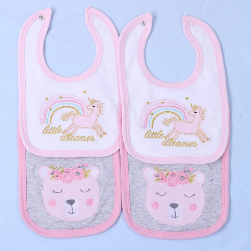 manufacturer hot sale anti-bacterial cotton High quality and comfort baby bibs baby clothes