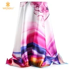 Silk Scarf See Through Scarf Wholesale Custom Scarves Women Digital Print 100 Silk Satin Square Scarf
