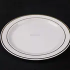 Disposable Plastic Plate Disposable Plate Plastic Gold Hot Stamp PS Disposable Plastic Plate